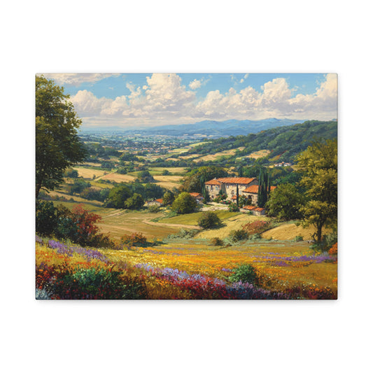 Canvas Wall Art - French Countryside on a Gorgeous Day
