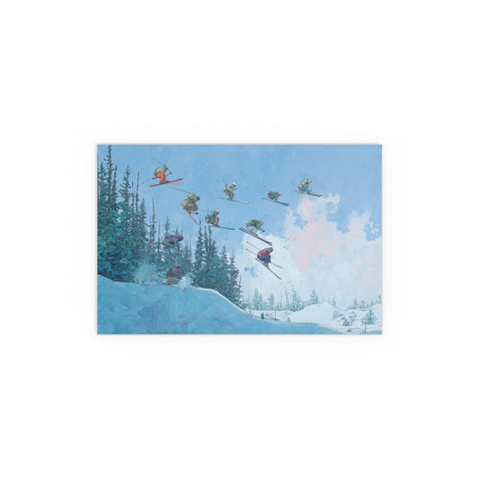 Skiers Delight Jump Sequence - Silk Paper Print
