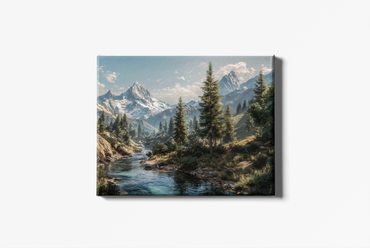 Canvas Print - Mountain Stream on a Beautiful Day