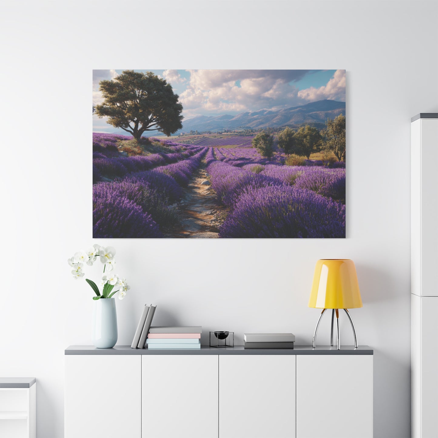 Lavender Field Canvas Print – Stretched Matte Wall Art