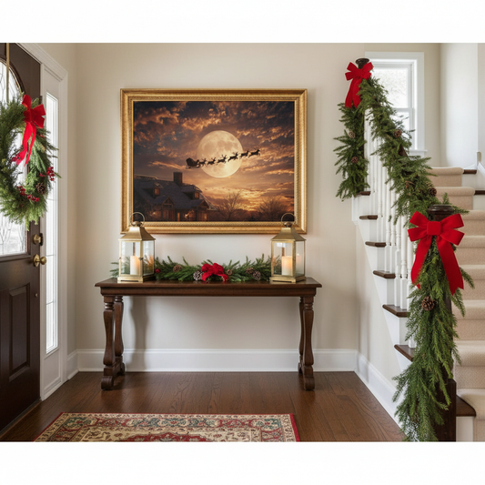 Santa Sleigh Entryway Mockup