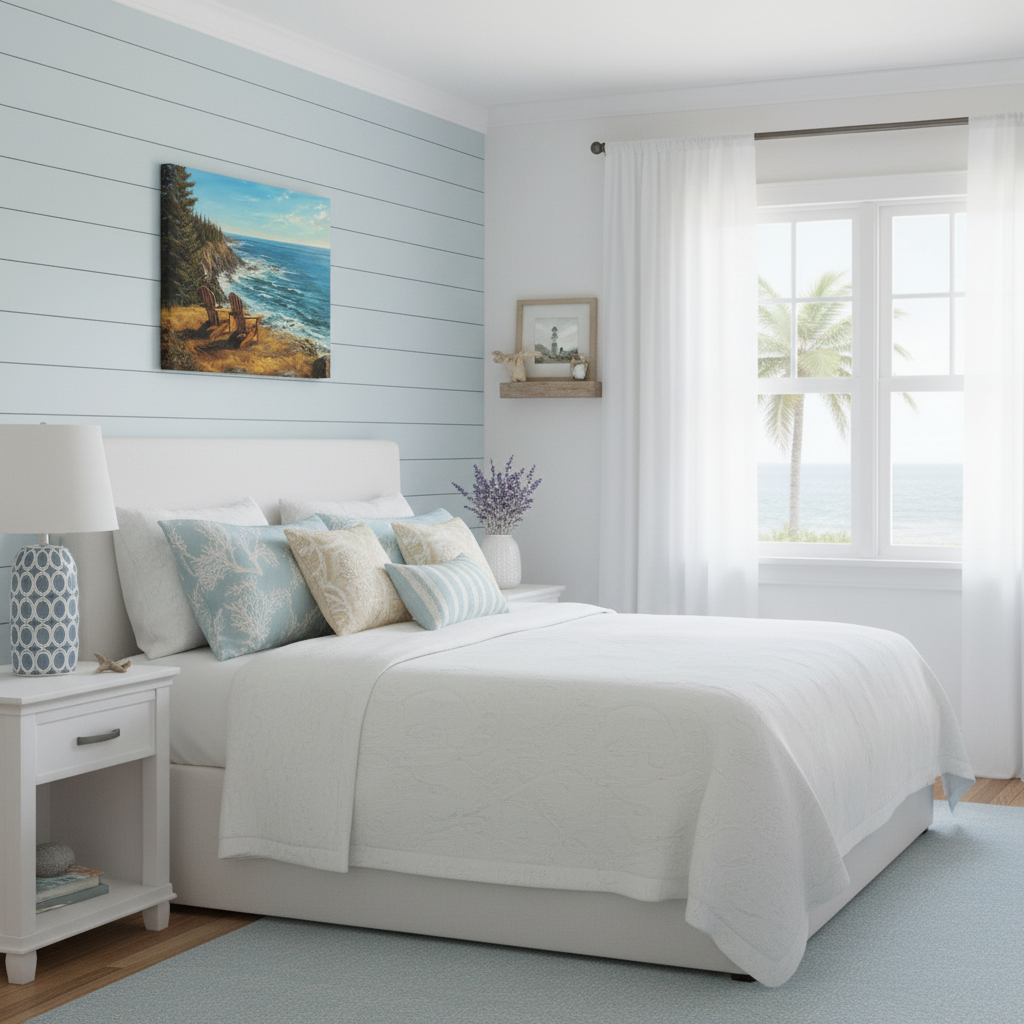 Small Coastal Cliffs Beach House Mockup