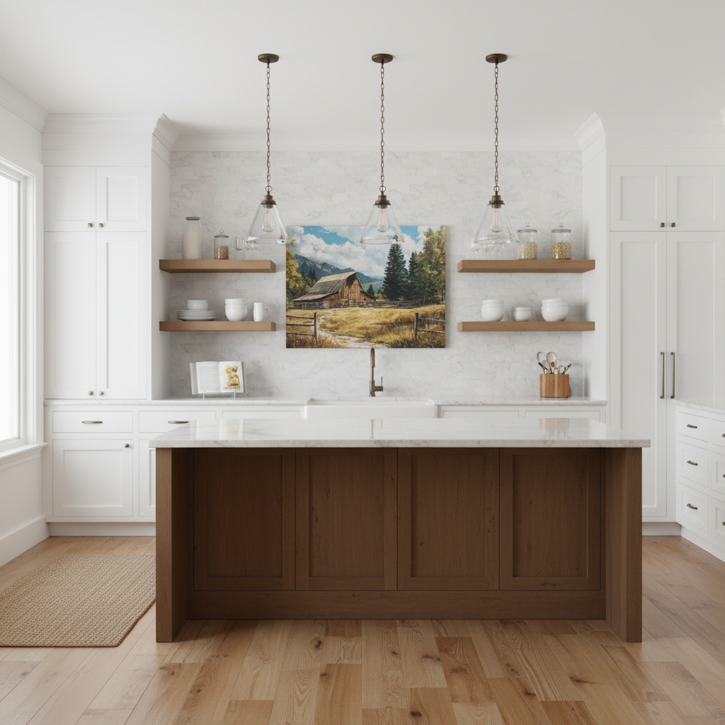 Rustic Barn Kitchen Mockup