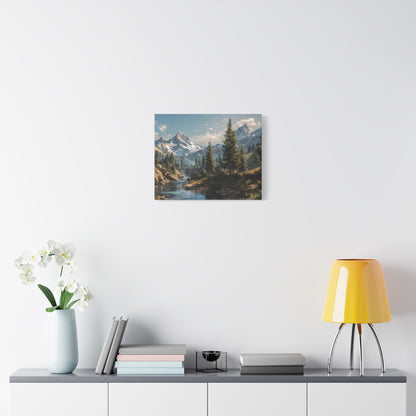 Canvas Print - Mountain Stream on a Beautiful Day