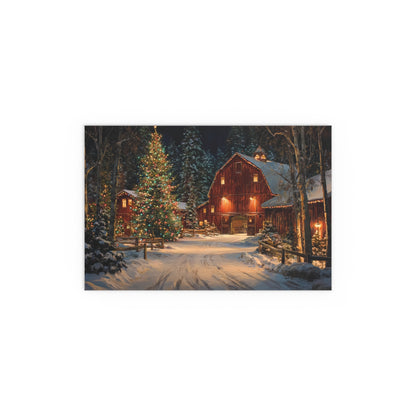 Christmas Barn Scene Silk Paper
