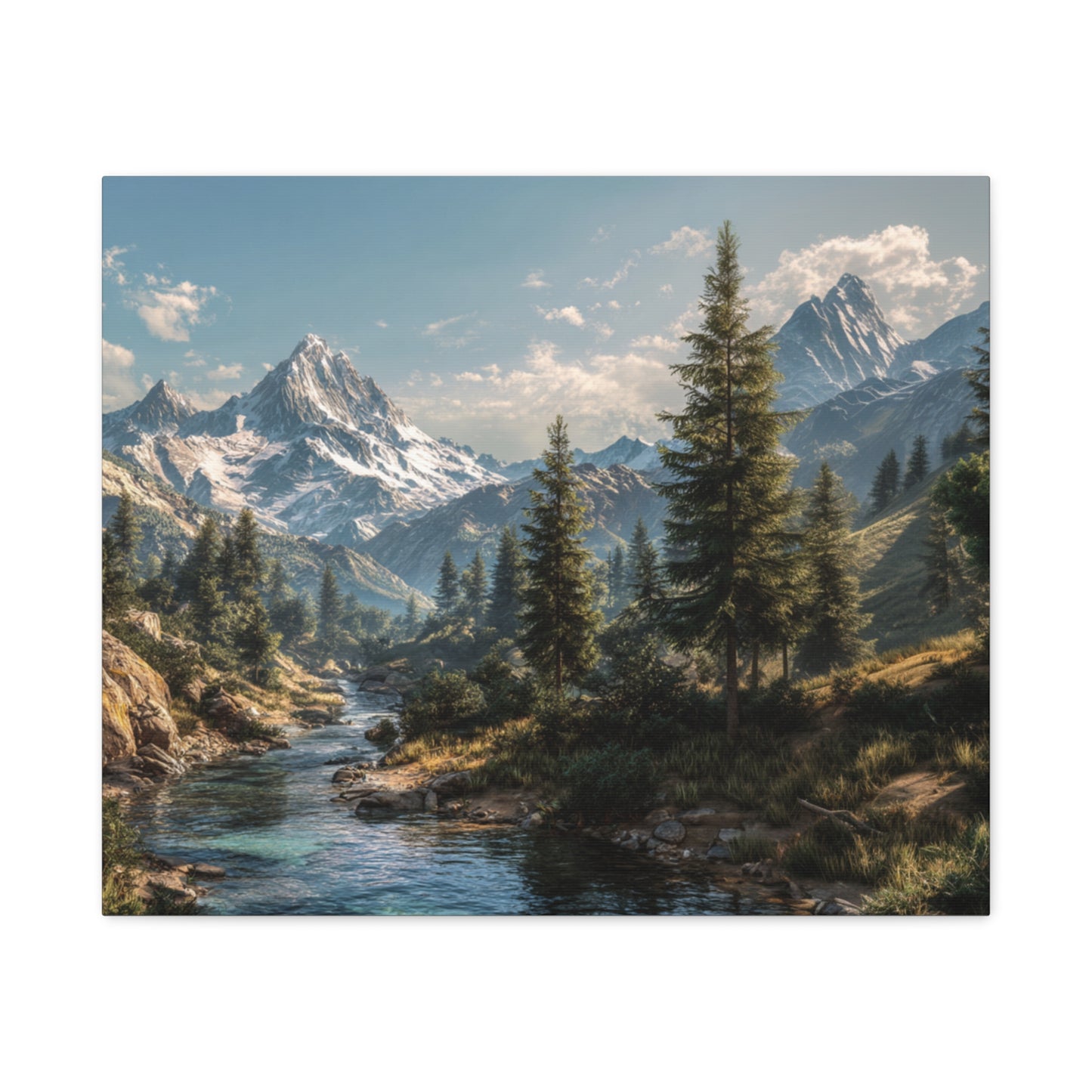 Canvas Print - Mountain Stream on a Beautiful Day