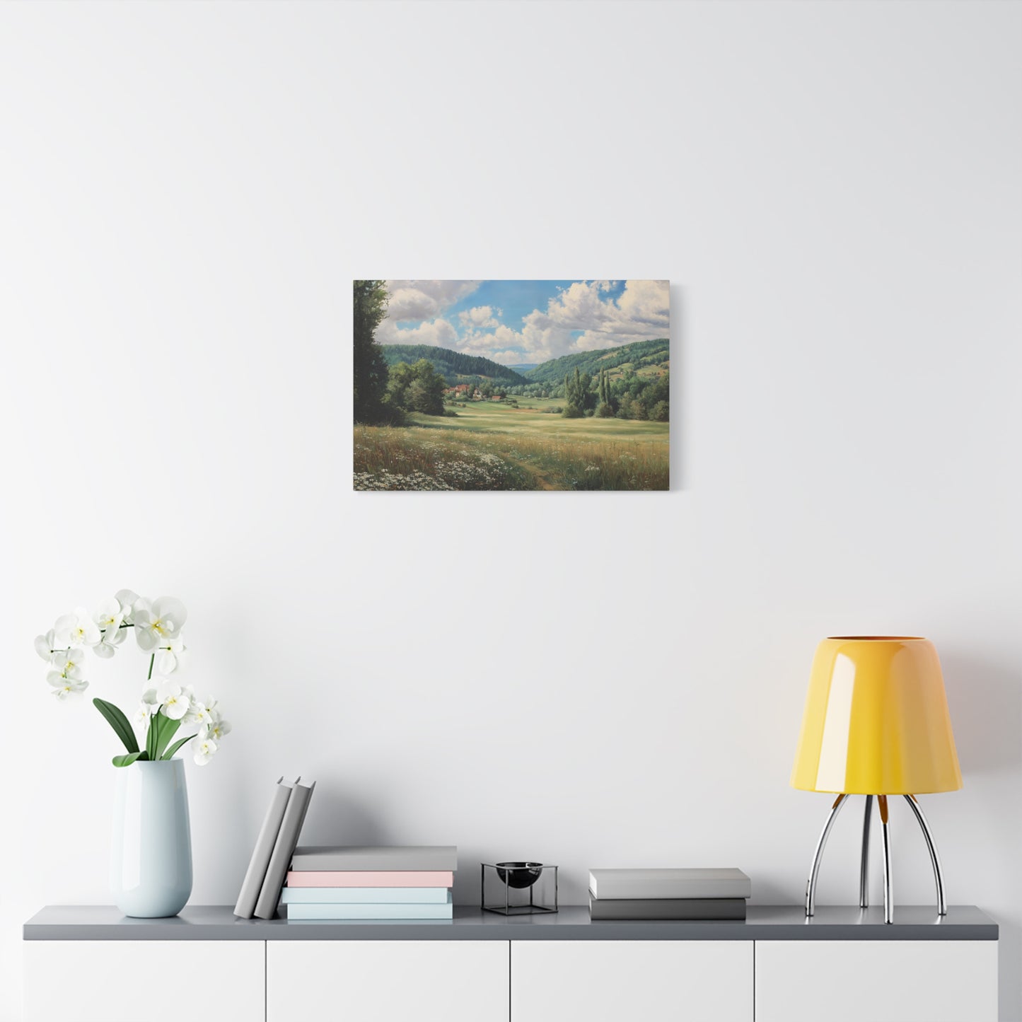 Countryside Meadow Canvas Print — Stretched Matte Wall Art