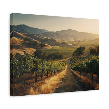 Vineyard Sunrise Matte Canvas Wall Art — Stretched 1.25"