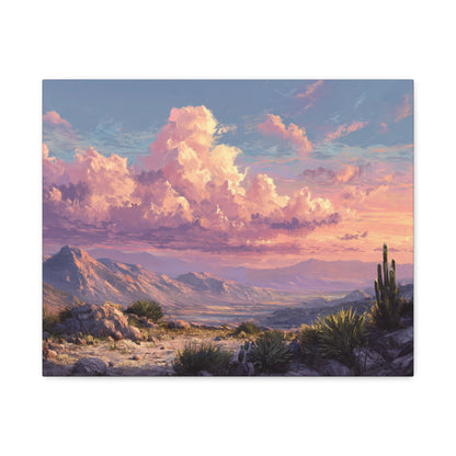 Desert Sunset Canvas Wall Art — Matte Stretched Landscape Print