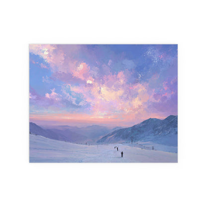 Last Run of the Day Ski Poster — Indoor/Outdoor Silk Print