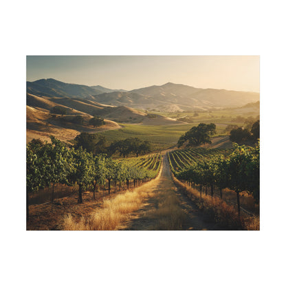 Vineyard Sunrise Matte Canvas Wall Art — Stretched 1.25"