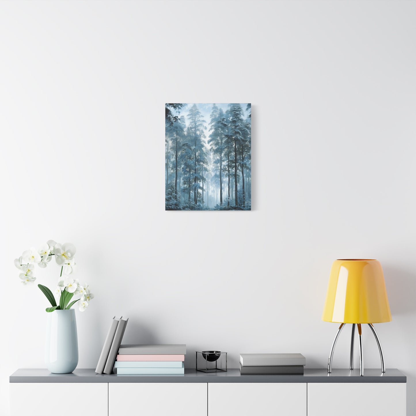 Misty Pine Forest Canvas Wall Art — Matte Stretched 1.25"