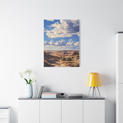 Desert Badlands Landscape Canvas Print — Matte Stretched Wall Art