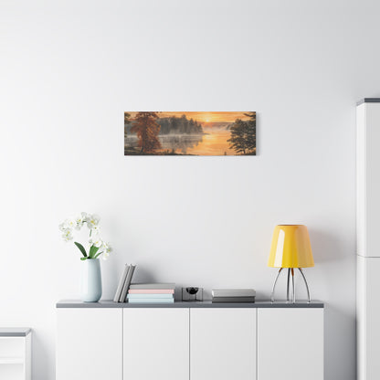 Autumn Sunrise Lake Canvas Print
