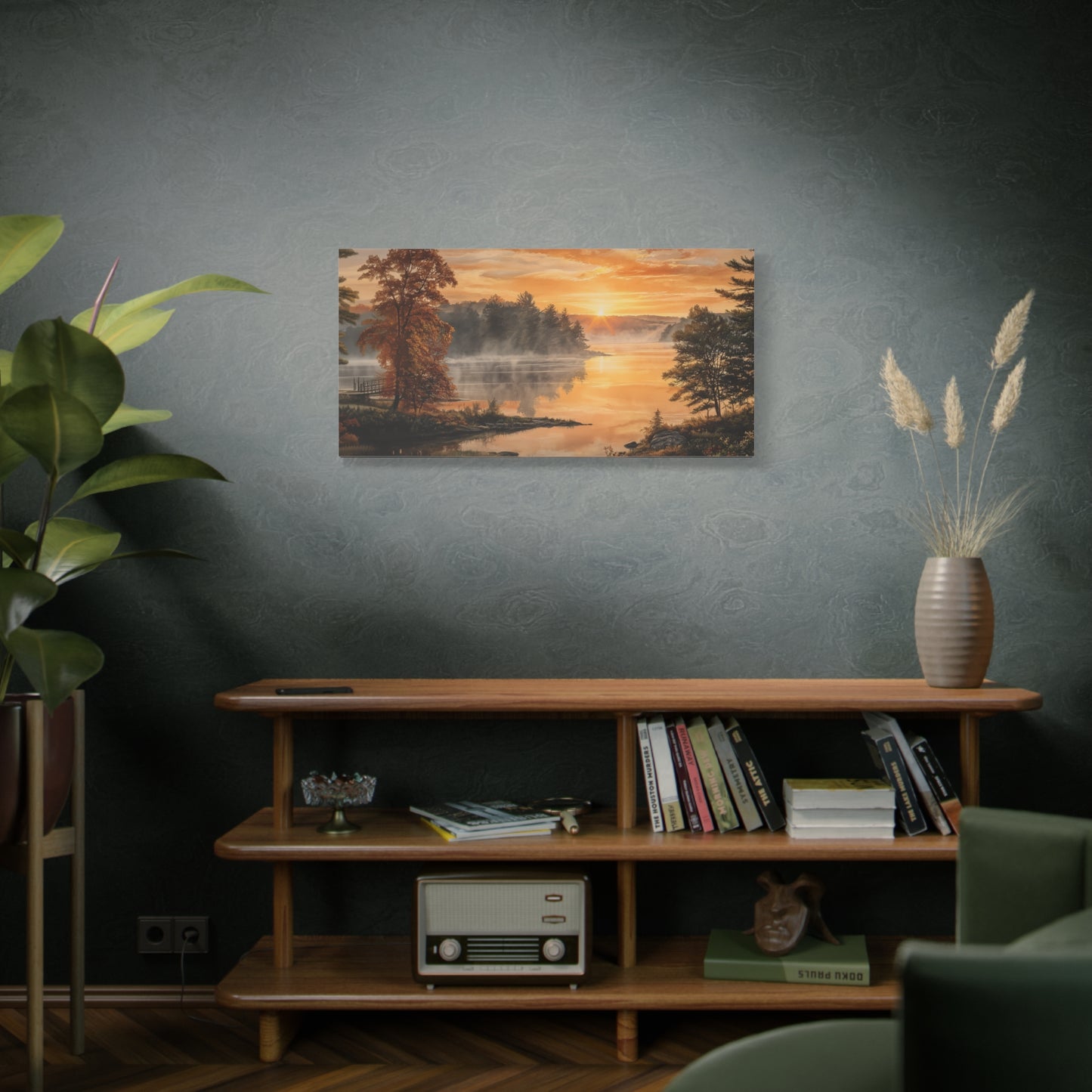 Autumn Sunrise Lake Canvas Print