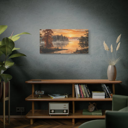 Autumn Sunrise Lake Canvas Print