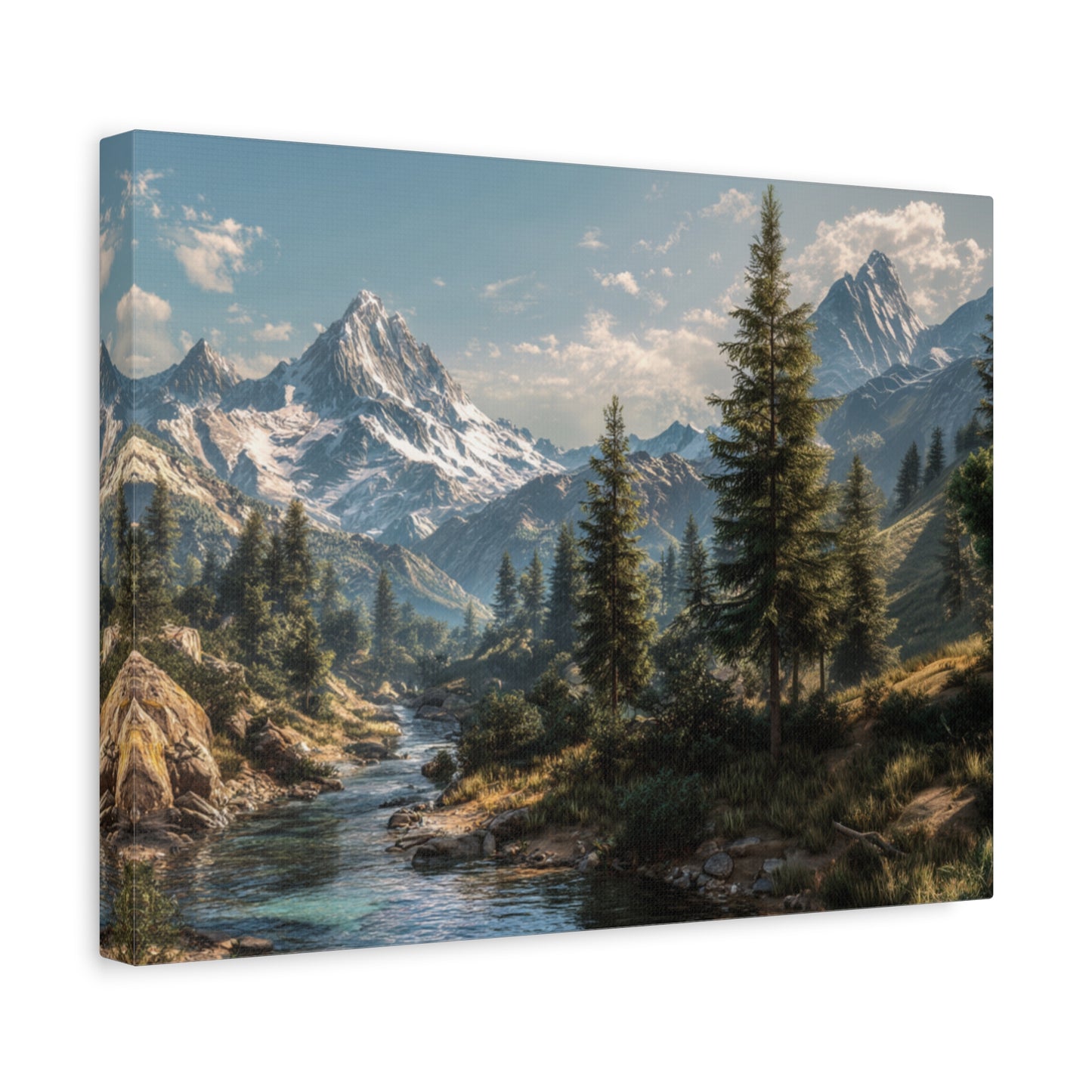 Canvas Print - Mountain Stream on a Beautiful Day