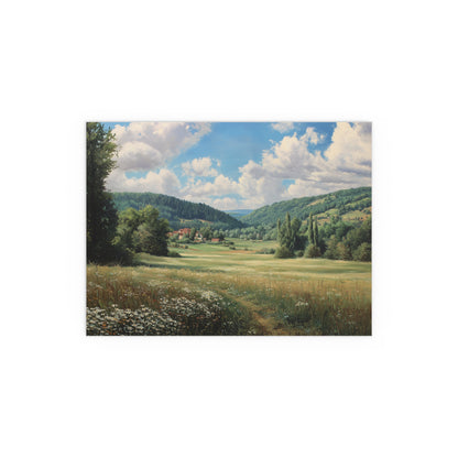 French Countryside Meadow — Silk Paper Print