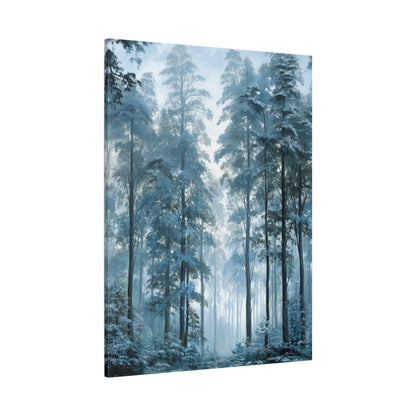 Misty Pine Forest Canvas Wall Art — Matte Stretched 1.25"