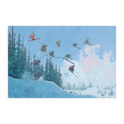 Skiers Delight Jump Sequence - Silk Paper Print