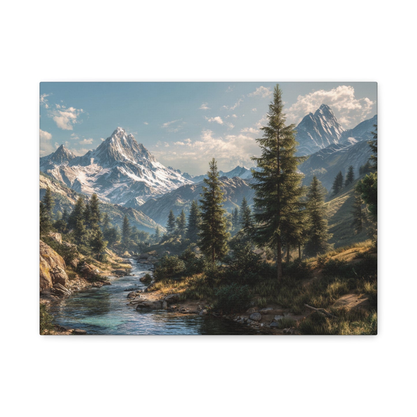 Canvas Print - Mountain Stream on a Beautiful Day