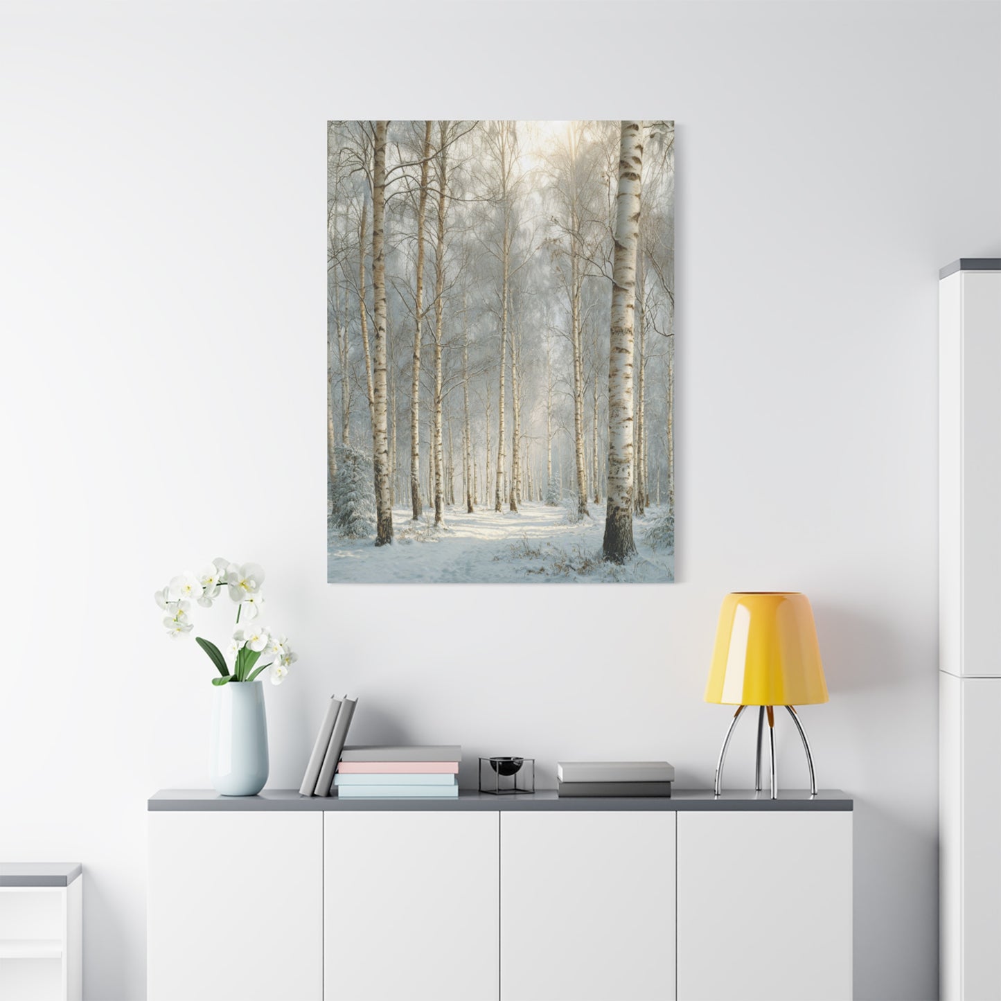 Birch Forest Matte Canvas Wall Art – Stretched 1.25" Landscape