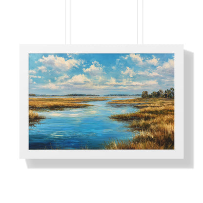 Coastal Marsh Seascape — Framed Wall Art Print