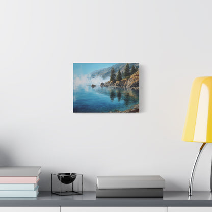 Coastal Mist Canvas Print — Tranquil Seaside Landscape Wall Art