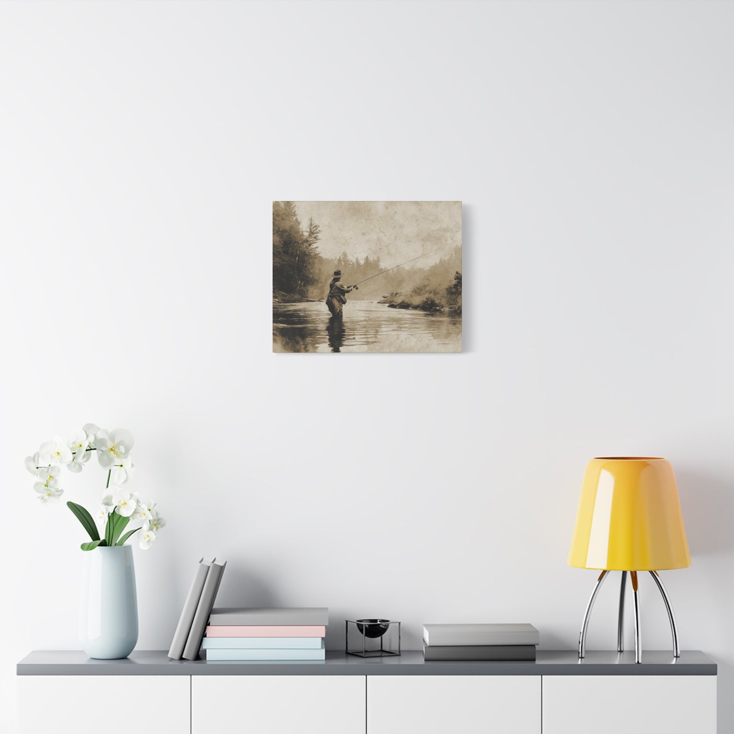 Vintage Fly Fishing Canvas Art