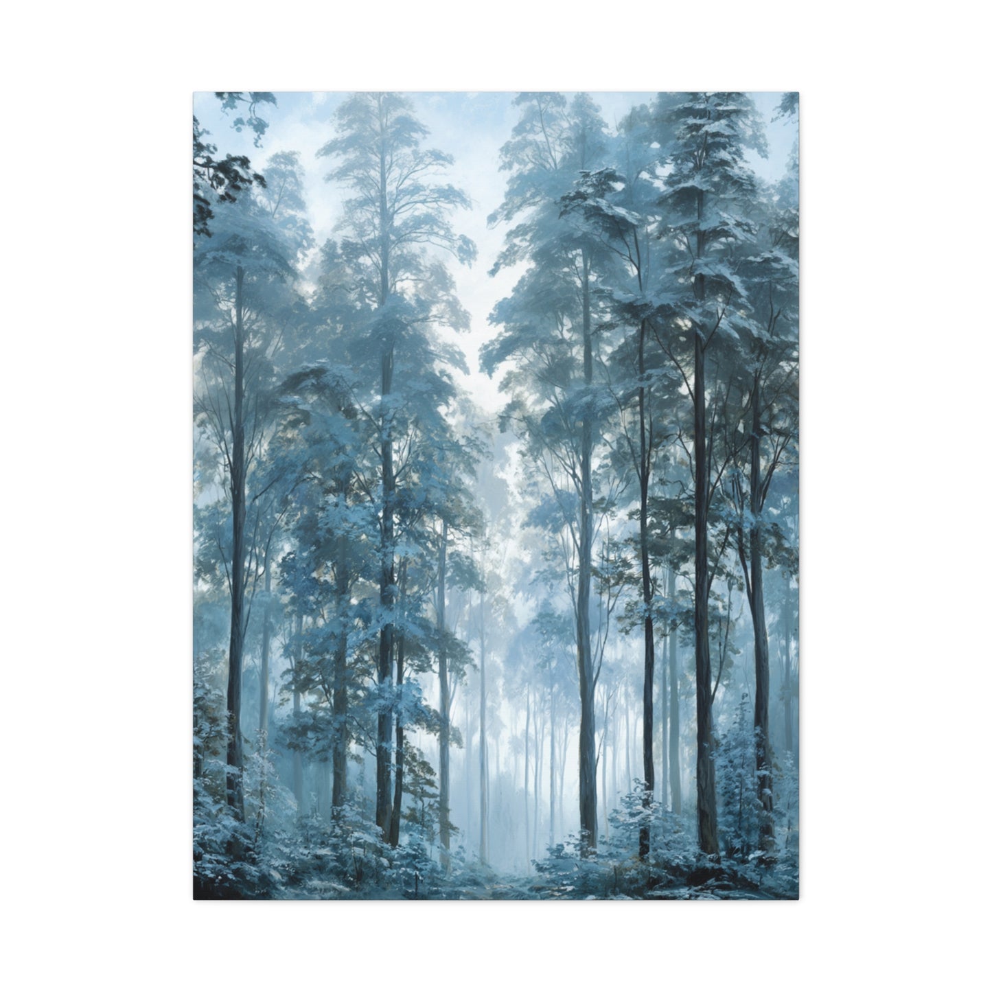 Misty Pine Forest Canvas Wall Art — Matte Stretched 1.25"