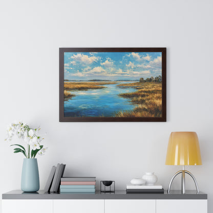 Coastal Marsh Seascape — Framed Wall Art Print