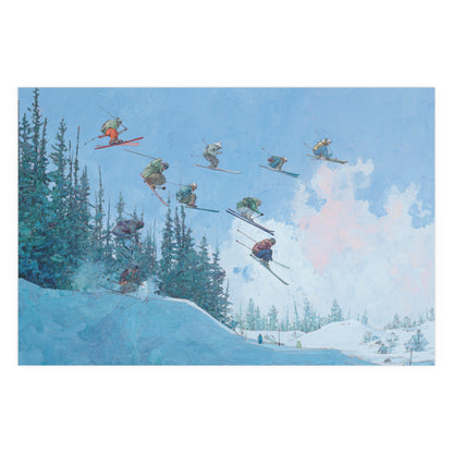 Skiers Delight Jump Sequence - Silk Paper Print