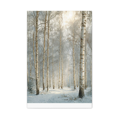 Birch Forest Matte Canvas Wall Art – Stretched 1.25" Landscape
