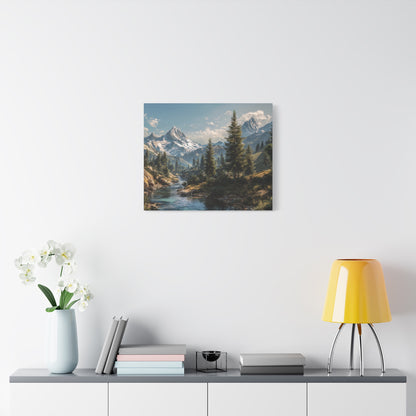 Canvas Print - Mountain Stream on a Beautiful Day