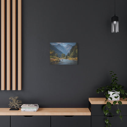 Canvas Art - Mountain Stream Fly Fishing