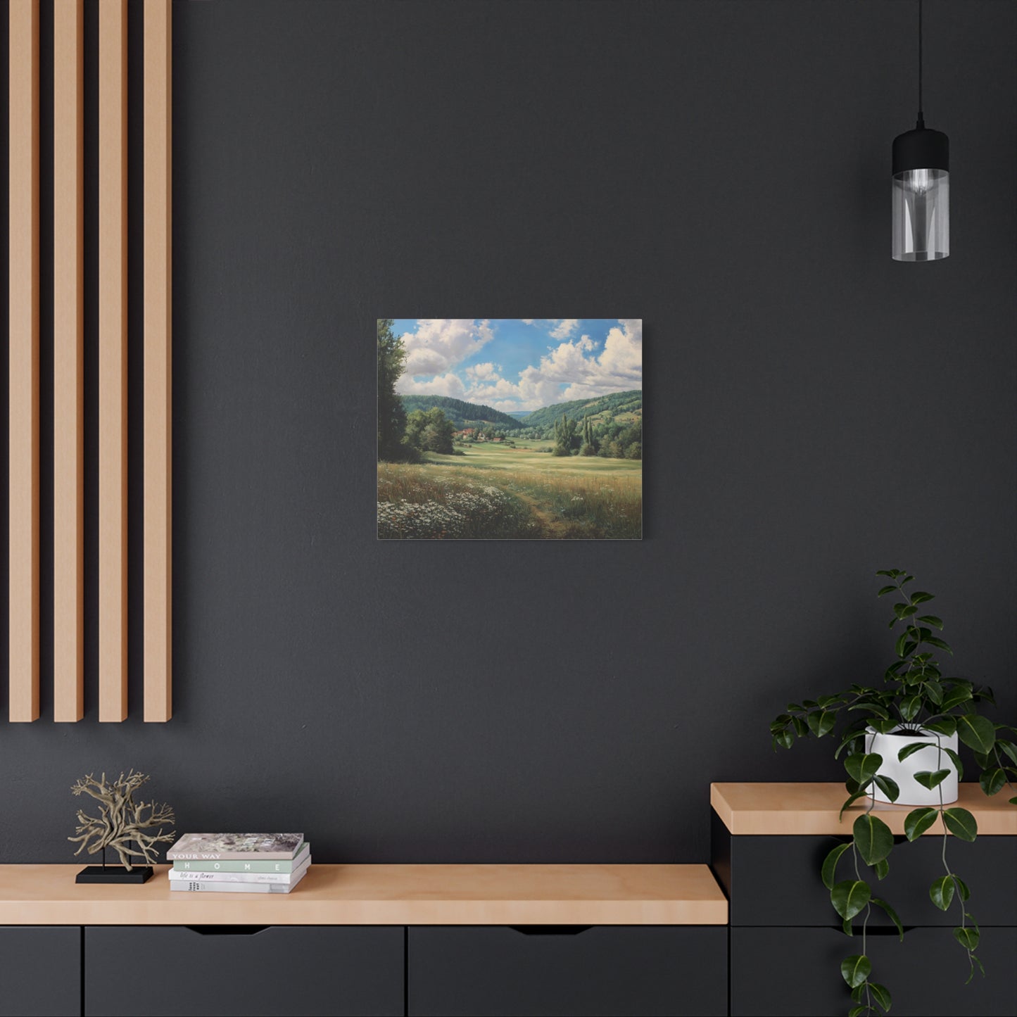 Countryside Meadow Canvas Print — Stretched Matte Wall Art