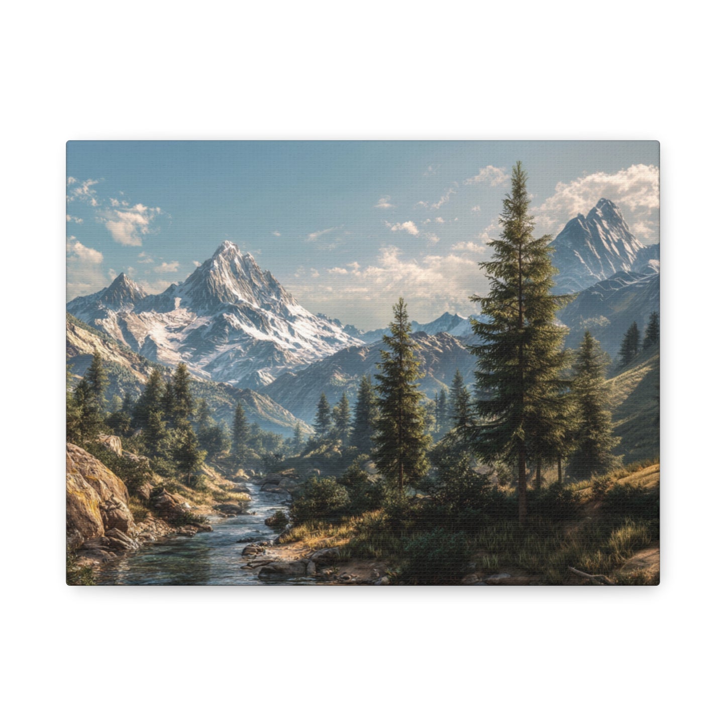 Canvas Print - Mountain Stream on a Beautiful Day