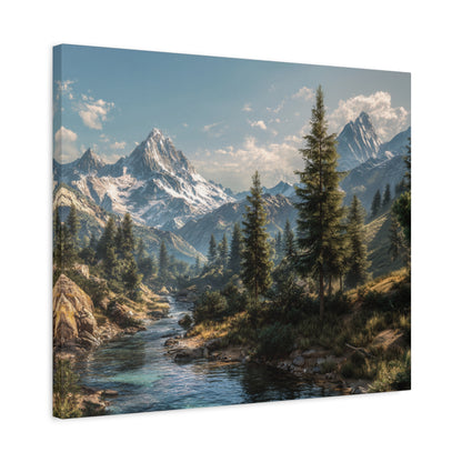 Canvas Print - Mountain Stream on a Beautiful Day