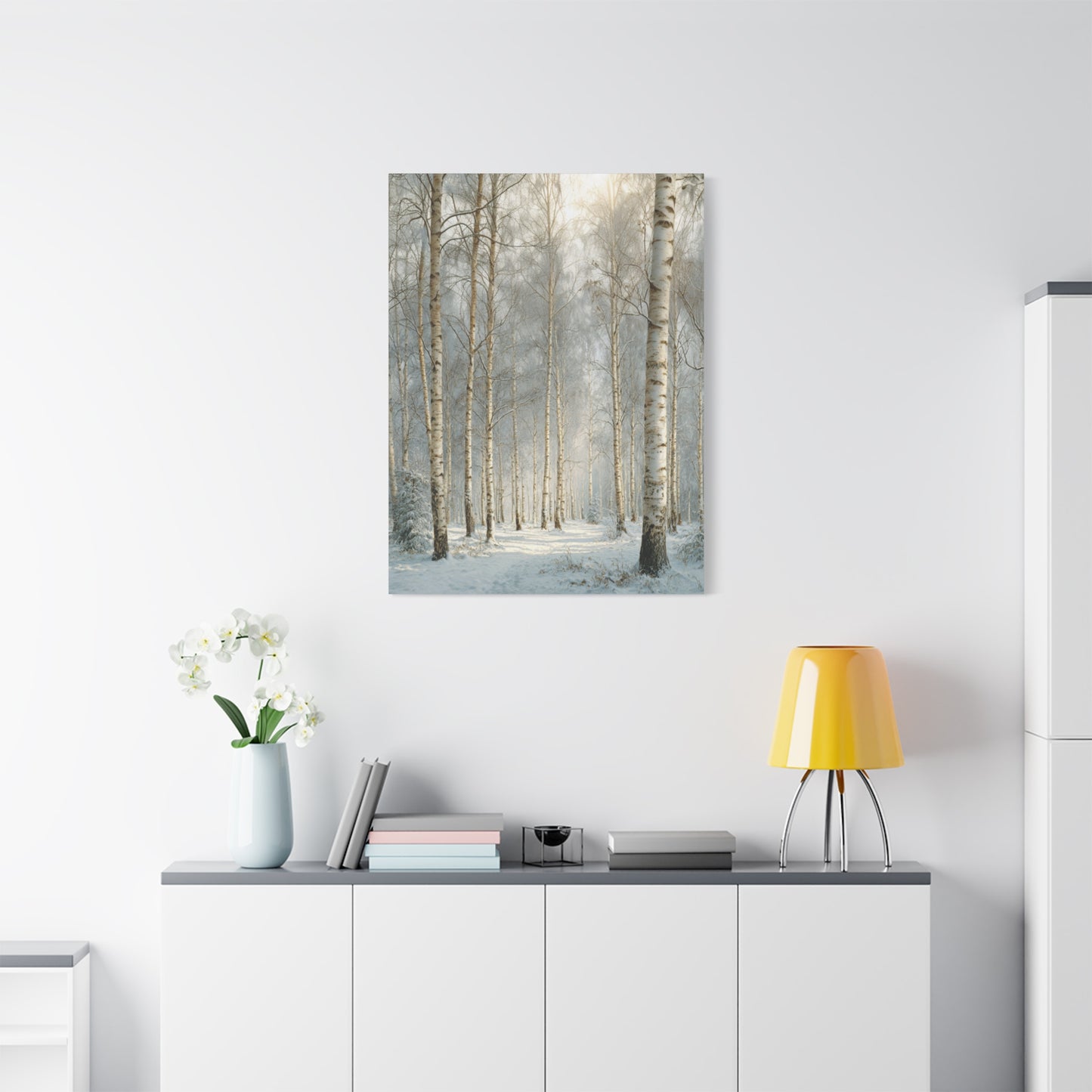 Birch Forest Matte Canvas Wall Art – Stretched 1.25" Landscape