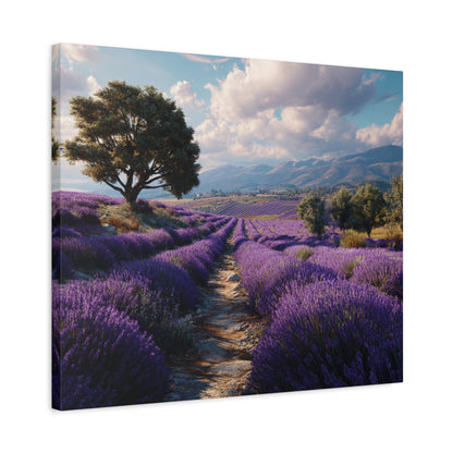 Lavender Field Canvas Print – Stretched Matte Wall Art