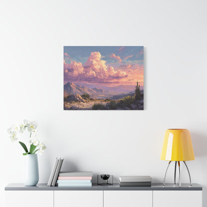 Desert Sunset Canvas Wall Art — Matte Stretched Landscape Print