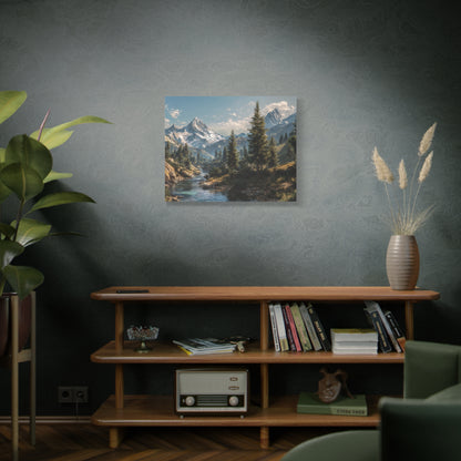 Canvas Print - Mountain Stream on a Beautiful Day