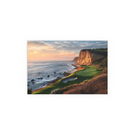 Scenic Golf Course Silk Poster — Indoor & Outdoor Golf Wall Art