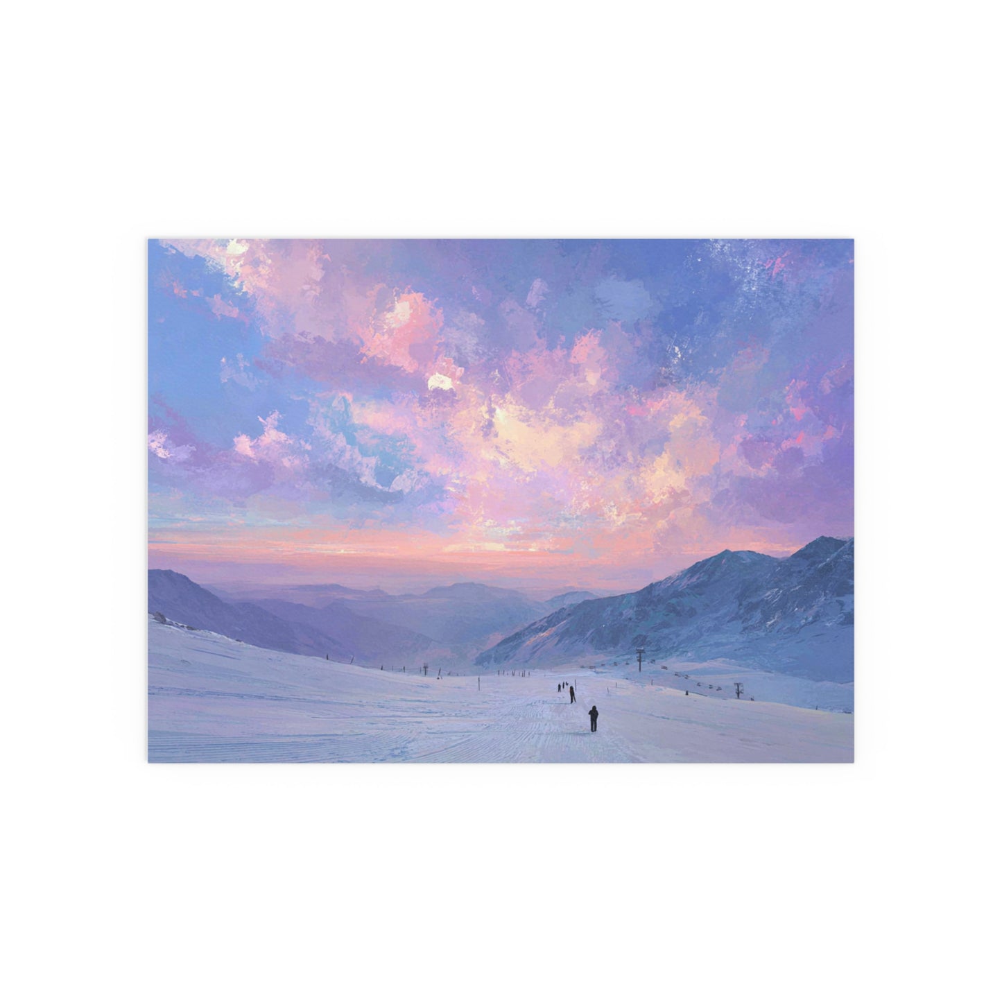 Last Run of the Day Ski Poster — Indoor/Outdoor Silk Print