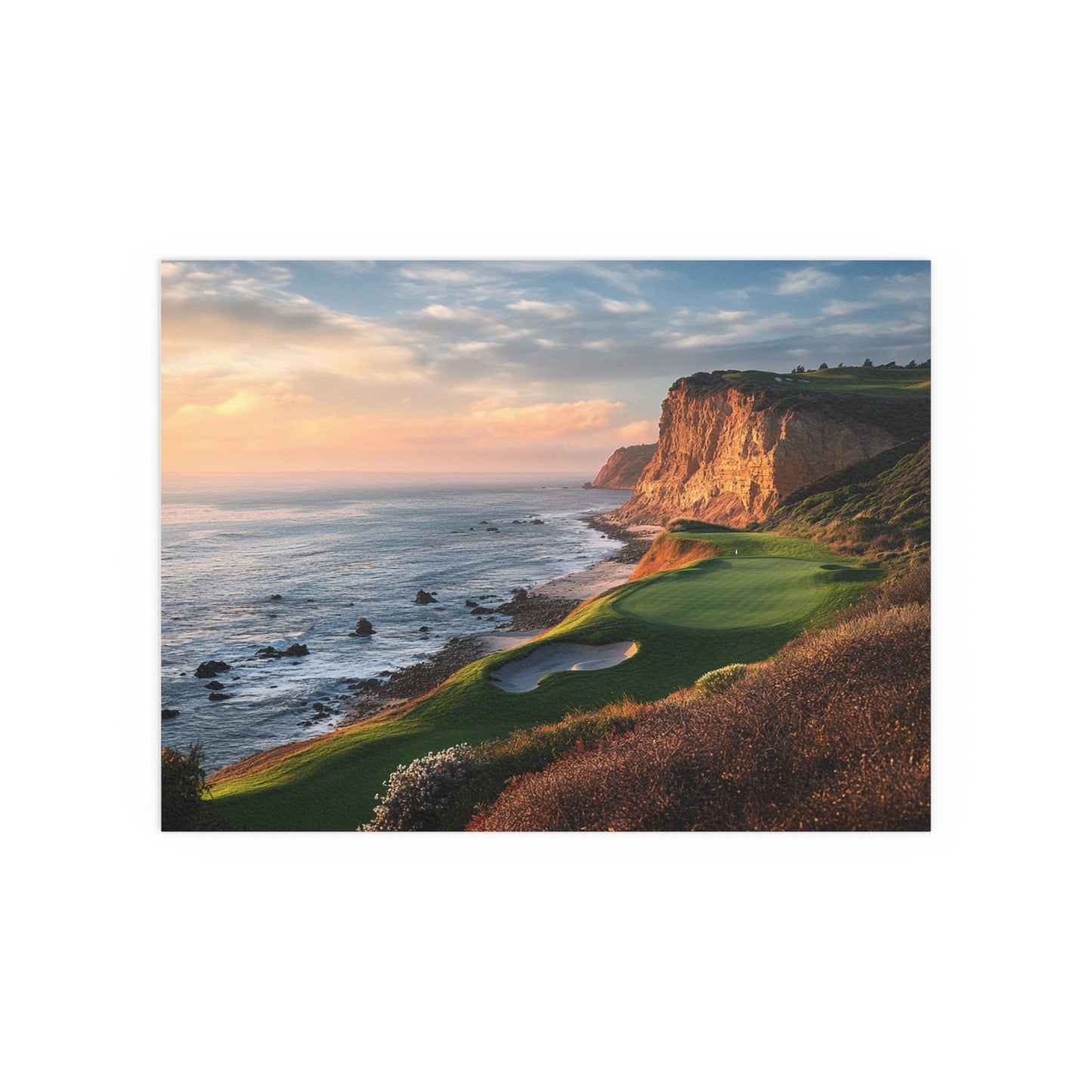 Scenic Golf Course Silk Poster — Indoor & Outdoor Golf Wall Art