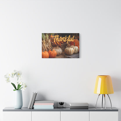 Thankful Fall Wall Art Canvas