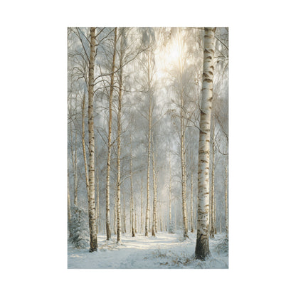 Birch Forest Matte Canvas Wall Art – Stretched 1.25" Landscape