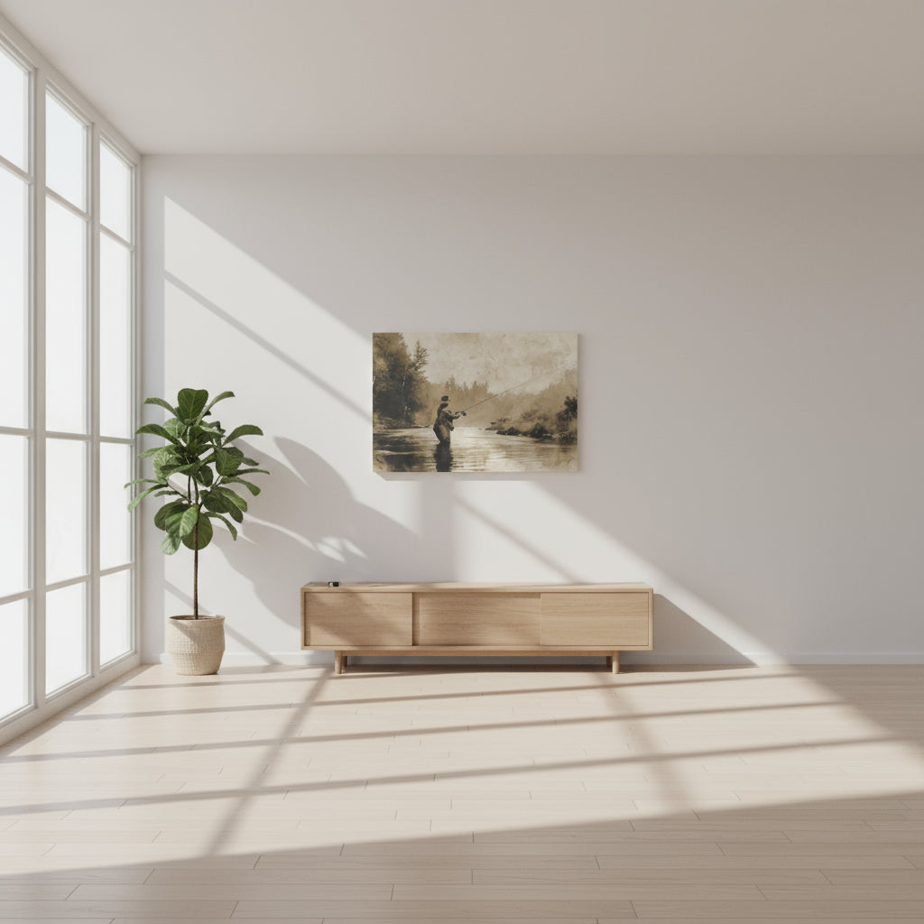 Vintage Fly Fishing Canvas Art