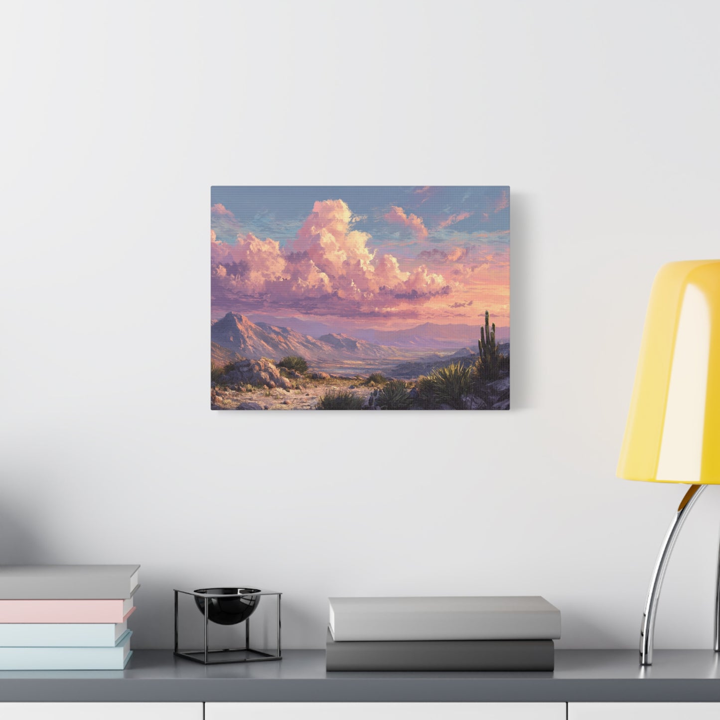 Desert Sunset Canvas Wall Art — Matte Stretched Landscape Print