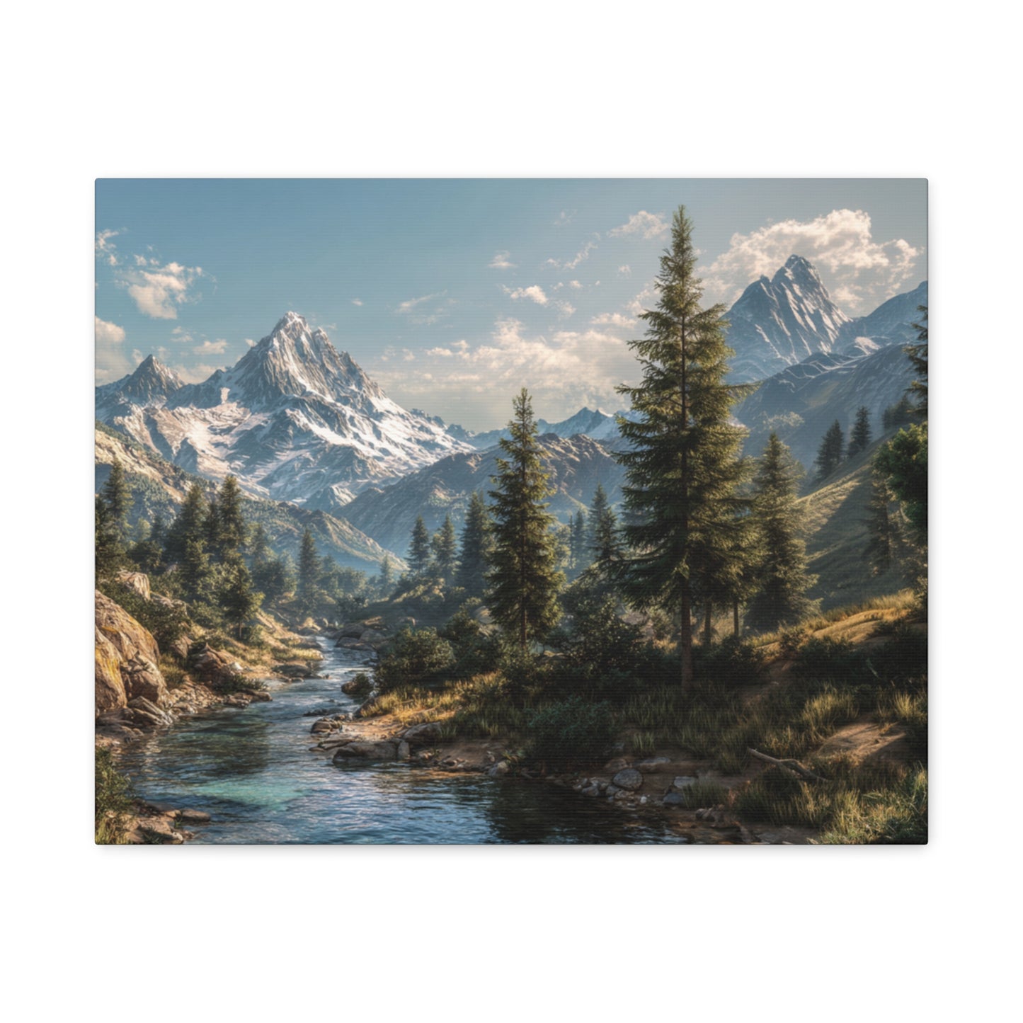 Canvas Print - Mountain Stream on a Beautiful Day